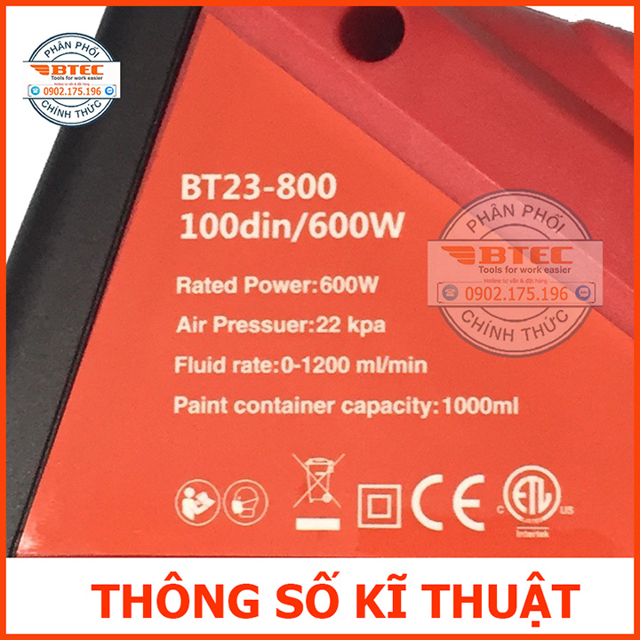 Máy Phun Sơn Bằng Điện Btec 600w