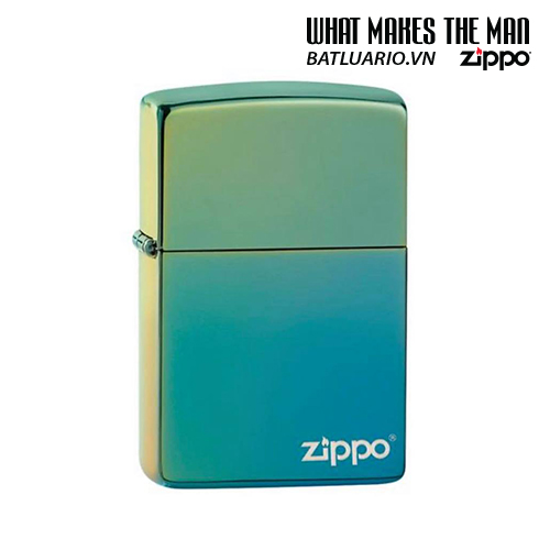 Bật lửa Zippo 49191ZL  Zippo High Polish Teal Zippo Logo