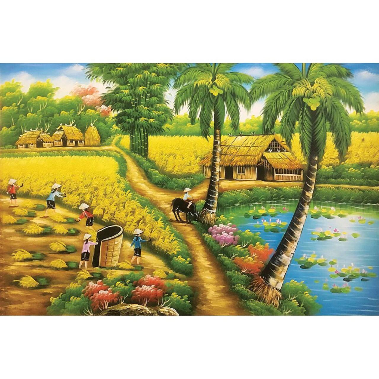 Tranh đính đá đồng quê 88653