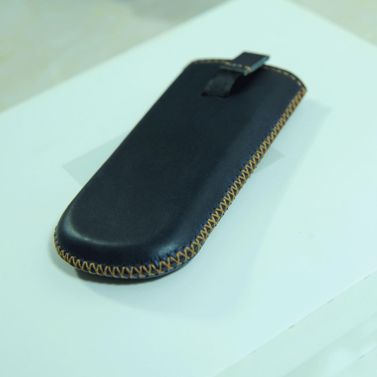 Bao da handmade cho điện thoại Nokia 6700 màu xanh vany - Bao da Mino Crafts VI281
