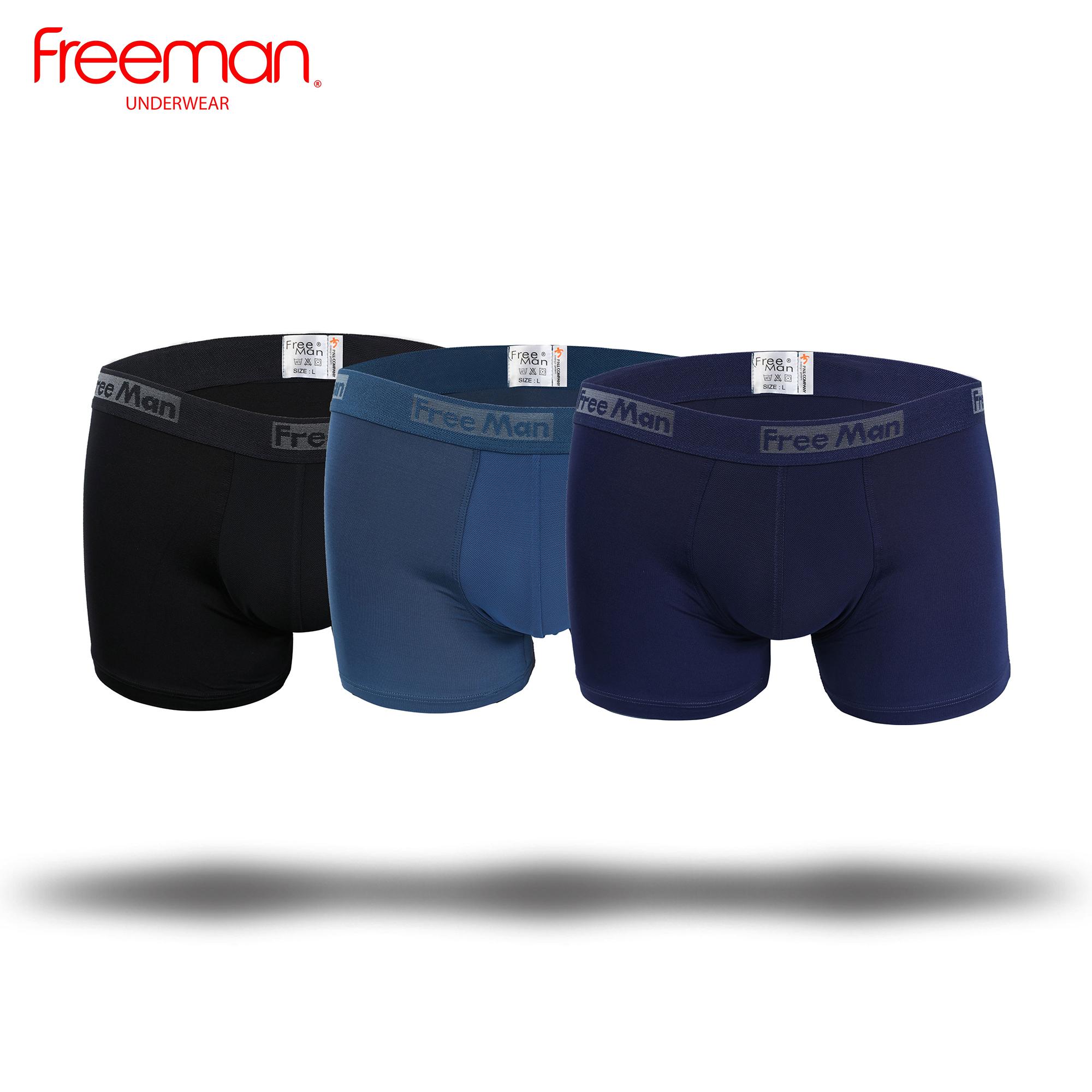 Combo 3 Quần boxer nam FREEMAN - Chất liệu thun lạnh 6510