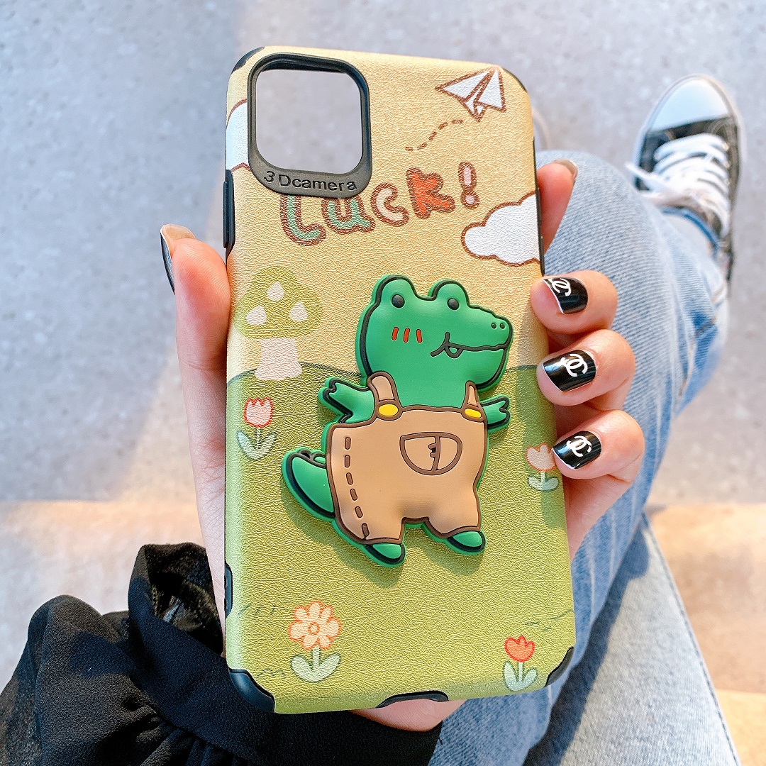 Ốp Lưng Da IMD Hình Nổi Crocodile