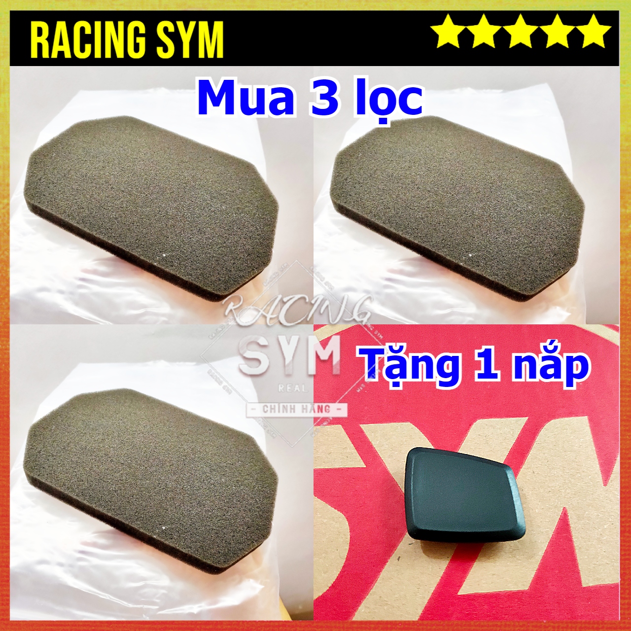 [Combo + Tặng] Lọc gió xe Galaxy 50cc Chính Hãng SYM