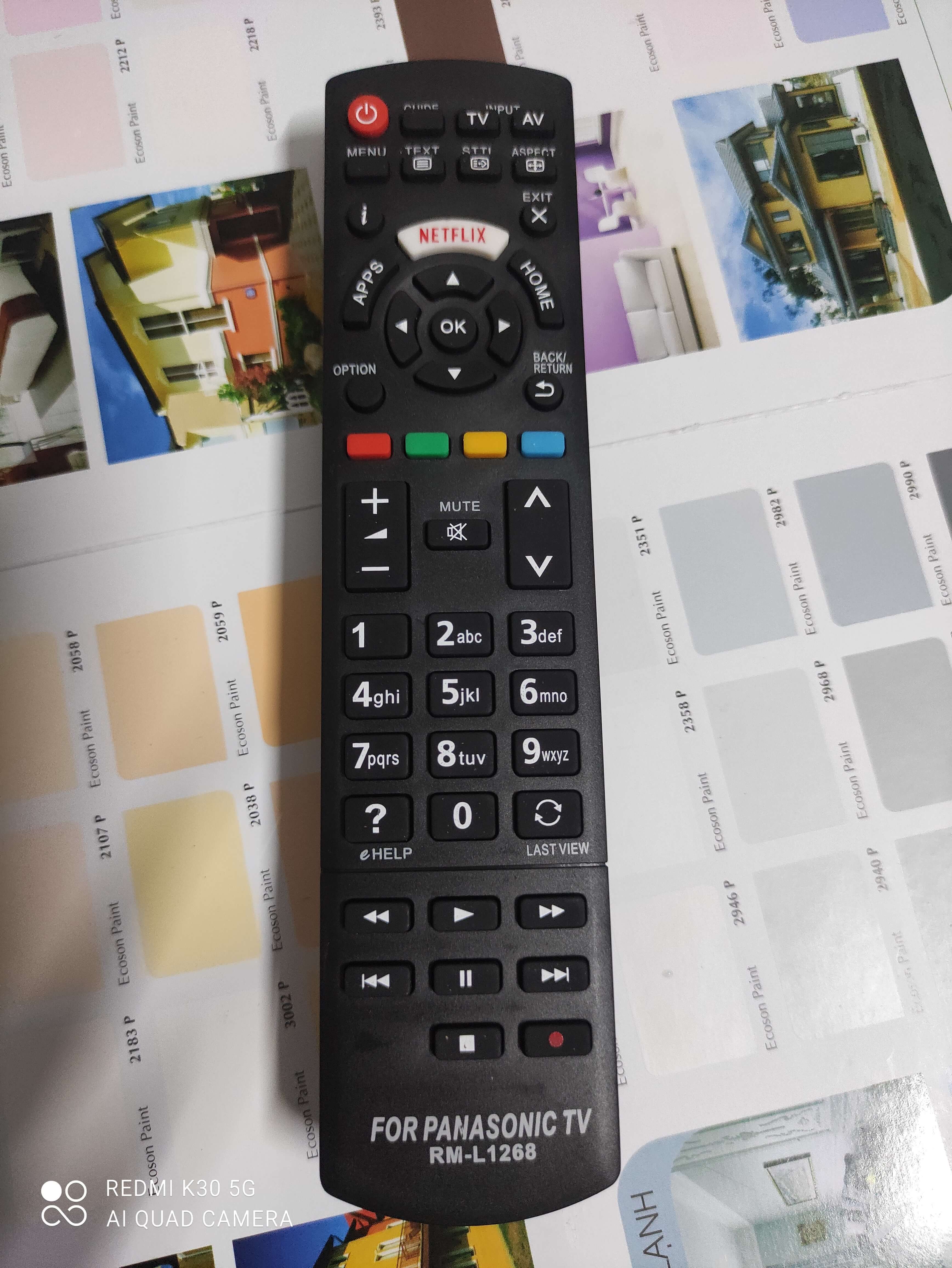 Điều khiển cho smartTV, LCD tivi Panasonic (mã RM-L1268)