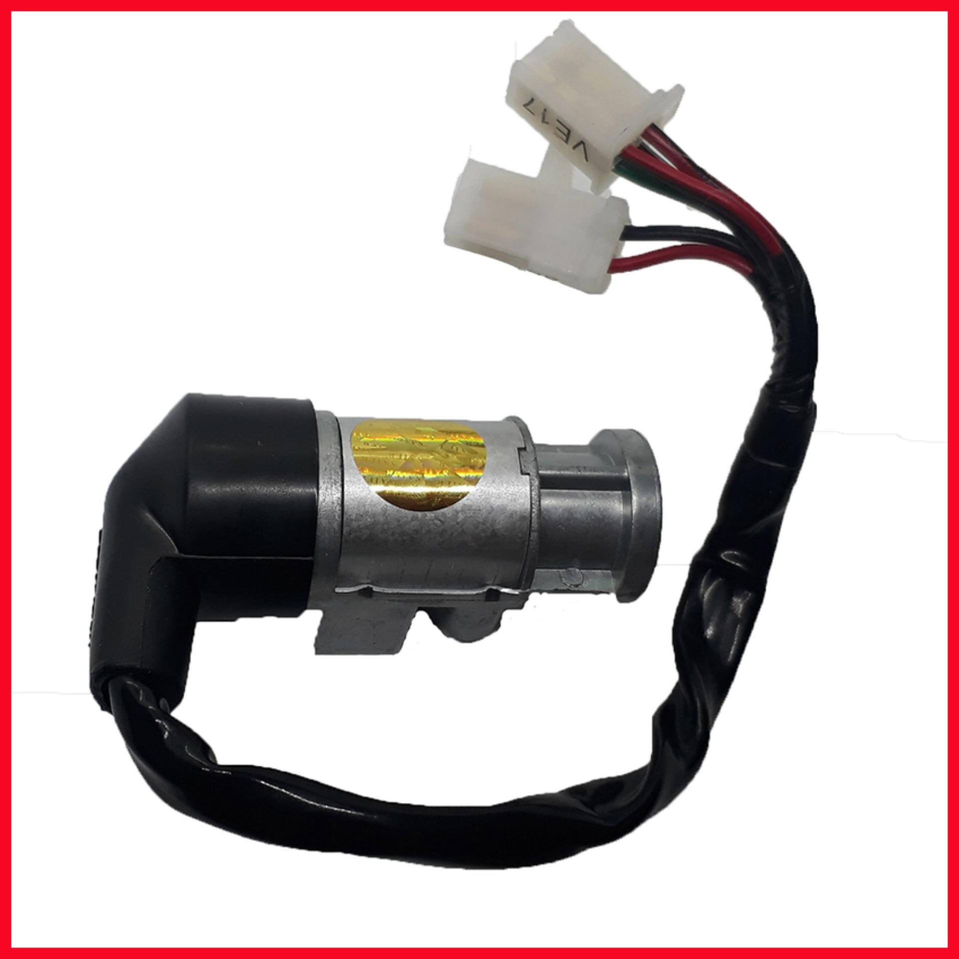 Bộ ổ khóa xe máy Wave a 100 lớn 2007-2015 2 cạnh cao cấp