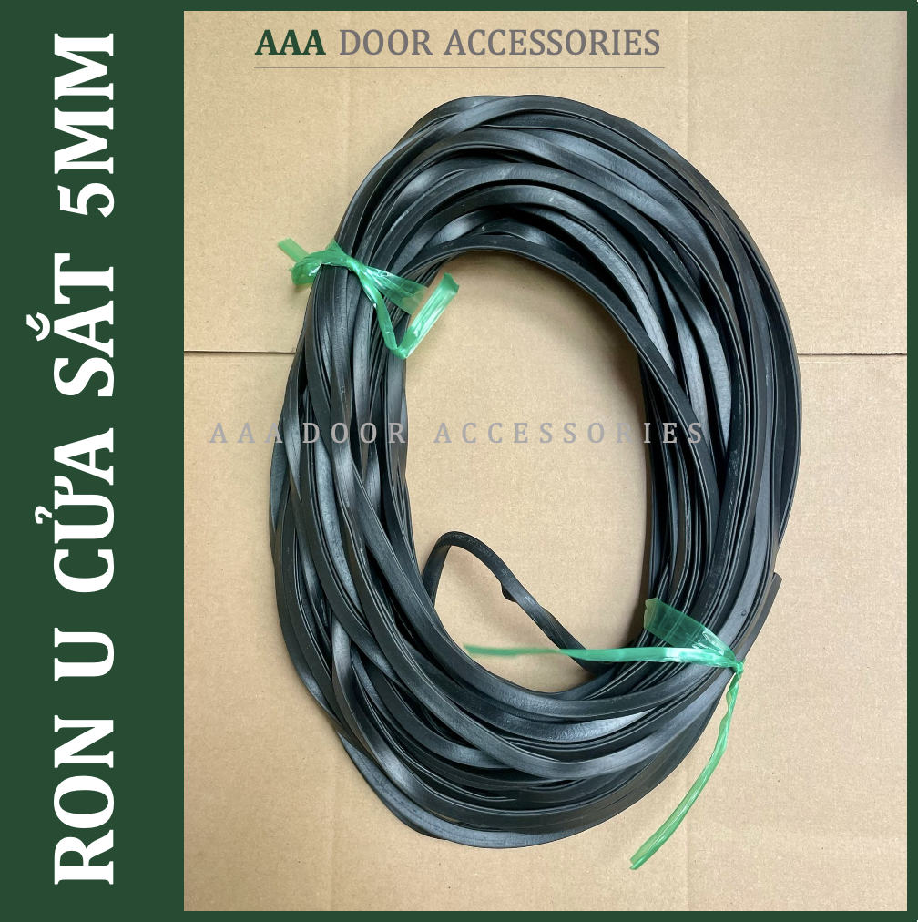 Ron sắt/ Ron cao su chữ U dùng cho cửa sắt kính 5mm