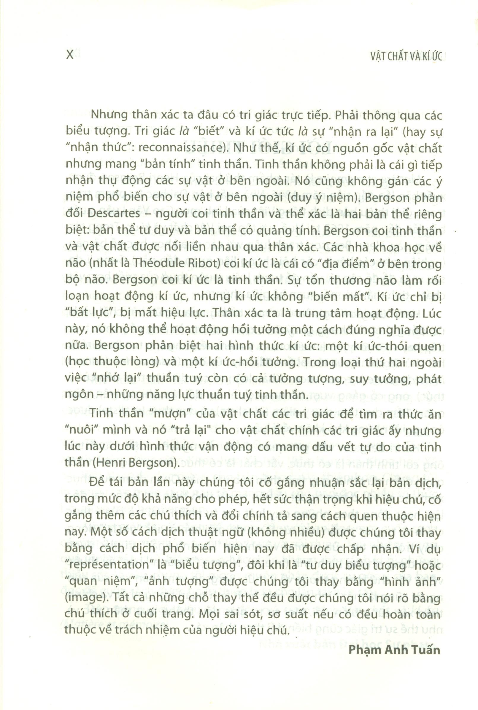 Vật Chất Và Ký Ức (Matière Et Mémoire)