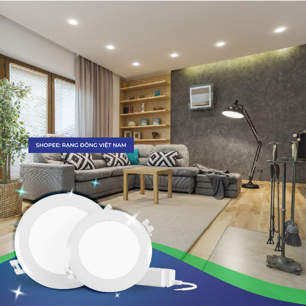 Đèn LED âm trần Rạng Đông 7W Փ90, SAMSUNG chipLED