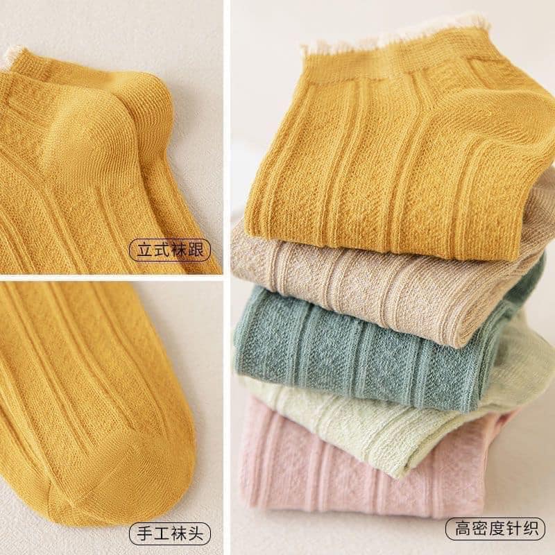 Sét 5 đôi tất nữ cổ bèo vintage siêu xinh