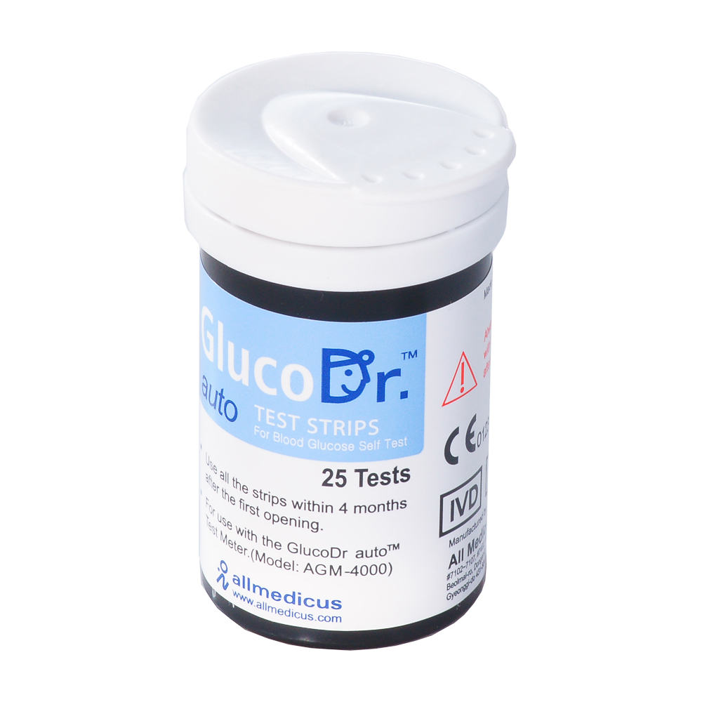 Que thử đường huyết GlucoDr Plus AGM-4000 (lọ 25 que)