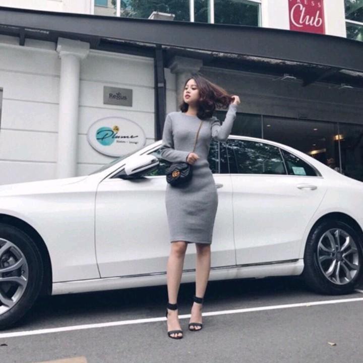 ĐẦM BODY THUN GÂN DÀI TAY