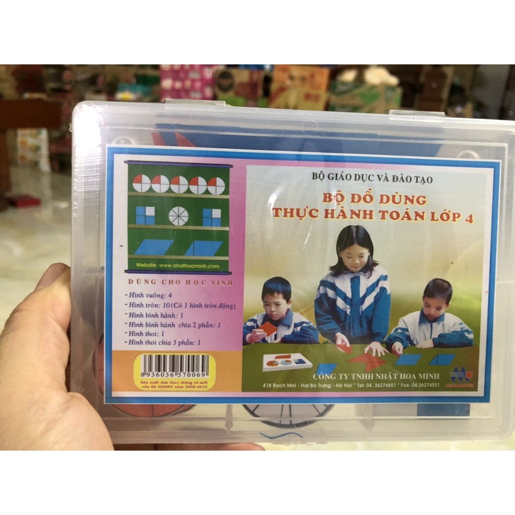 Bộ đồ dùng thực hành Toán lớp 4 Hoa Minh