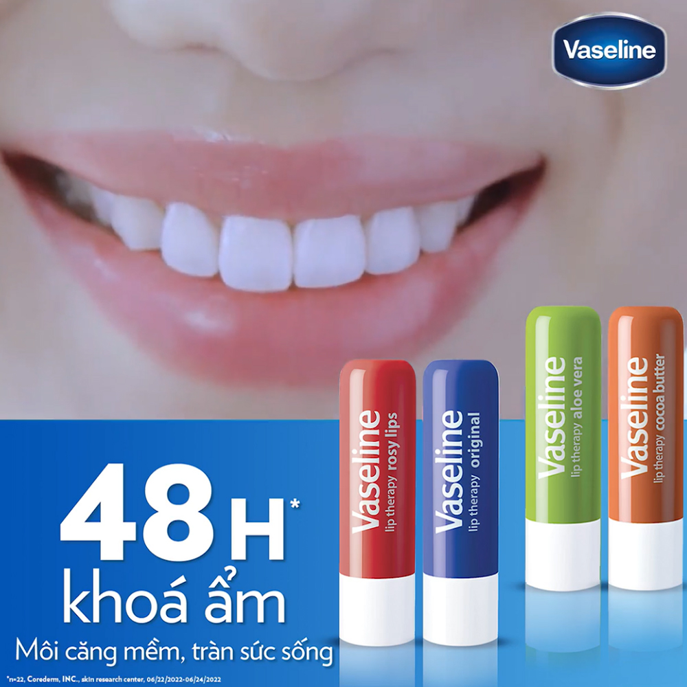 Son dưỡng môi Vaseline Lip Care Bơ Cacao dạng thỏi 4.8g