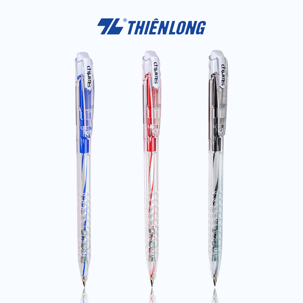 Combo 5 bút bi starup thiên long flexoffice fo-039 - mực đỏ