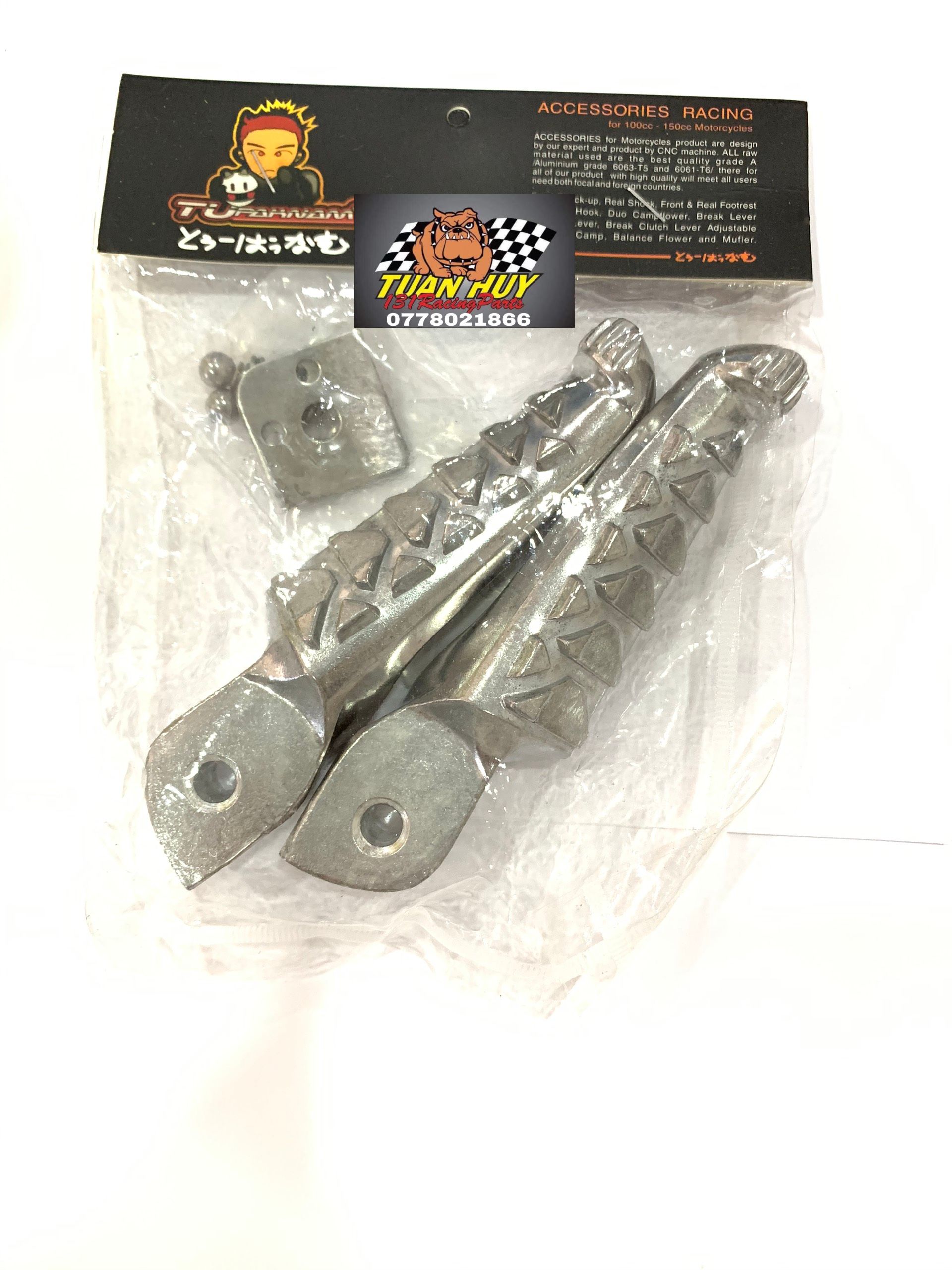 [HCM]Gác Chân Nhôm Đặc Mẫu Cá Sấu Gắn Wave Dream Ab Vario Click ( xe Ex  Satria  dòng Yamaha chế lại 1 ít )