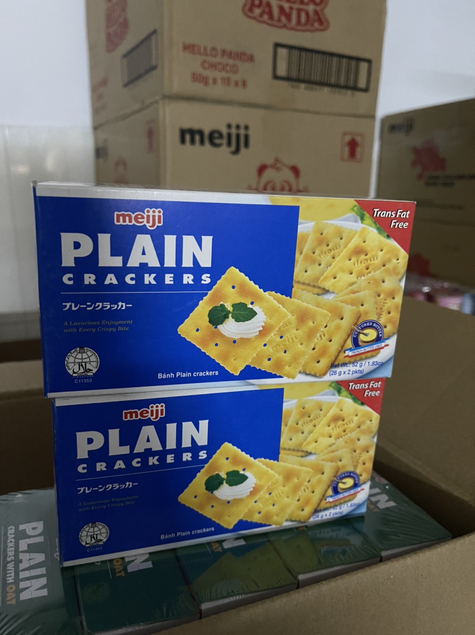 Bánh Meiji Plain Cracker hộp 104g