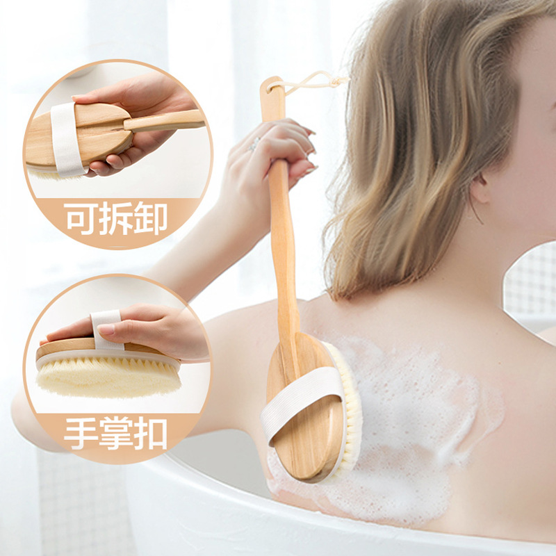 Cọ chà lưng cán gỗ dài siêu tiện dụng