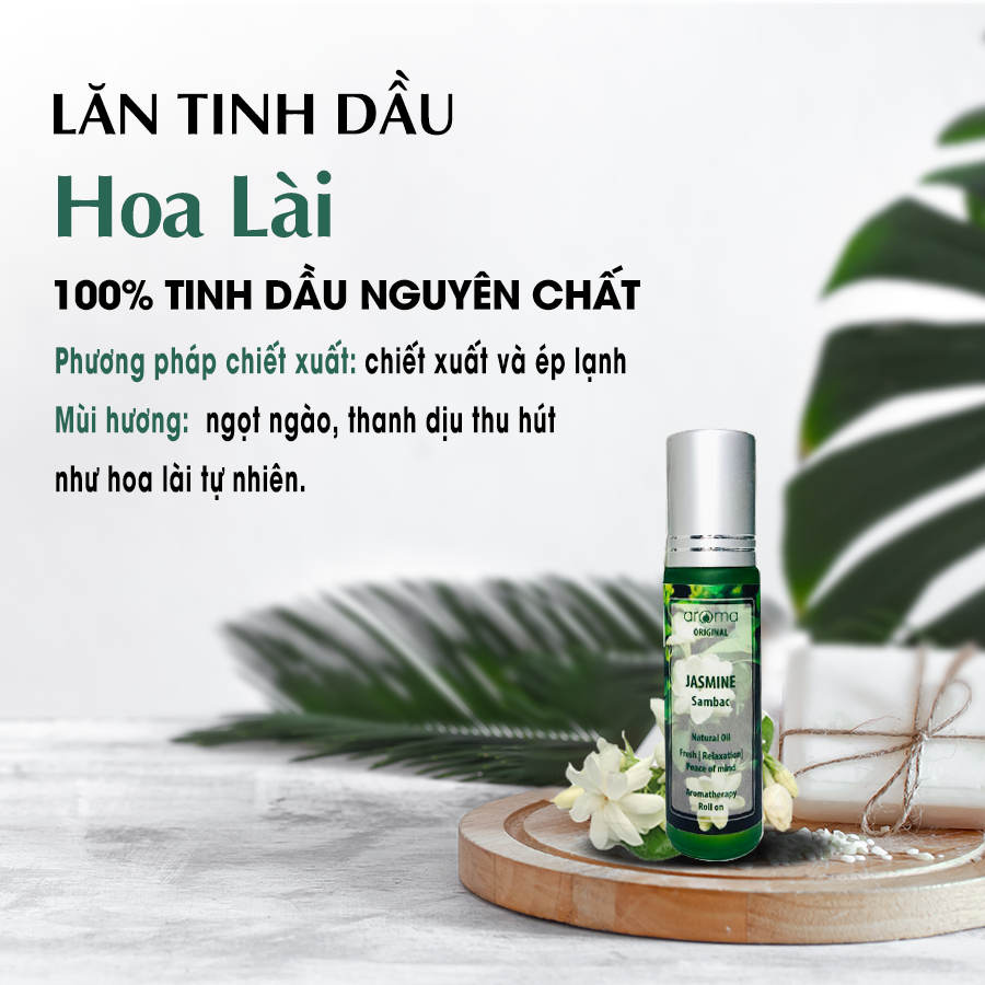 Dầu thơm Aroma Hoa Lài tinh khiết 10ml