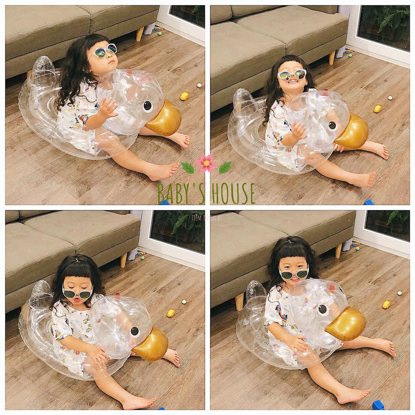 Phao bơi cho bé hình con vịt mỏ vàng PB04