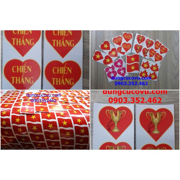 Set 10 sticker, miếng dán mặt