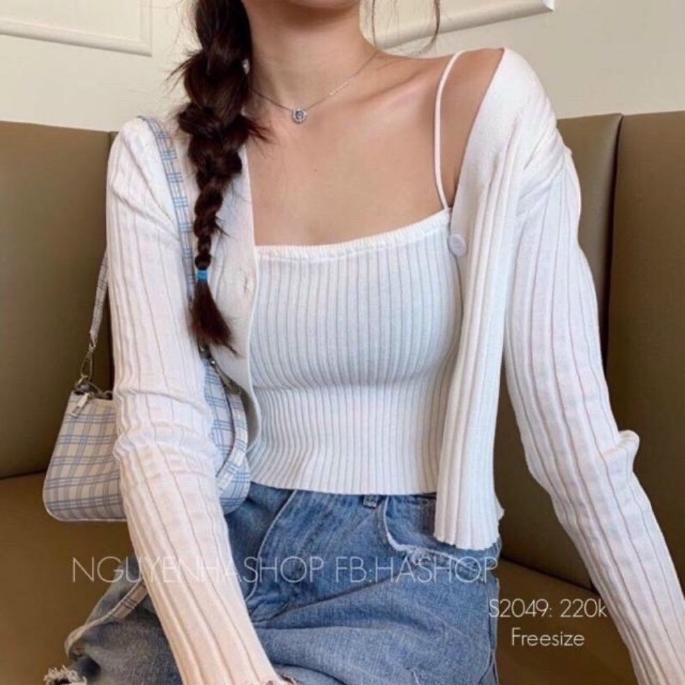 SÉT ÁO THUN GÂN#HOT ÁO HAI DÂY KÈM ÁO BÊN NGOÀI FORM 45KG