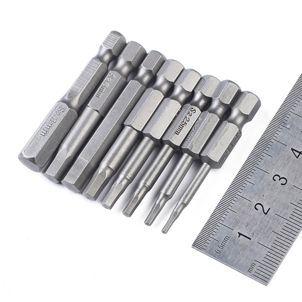 Farfi 8Pcs Hexhead Allen Bit Set Quick Change Connect Driver Power Drill Metric Tool