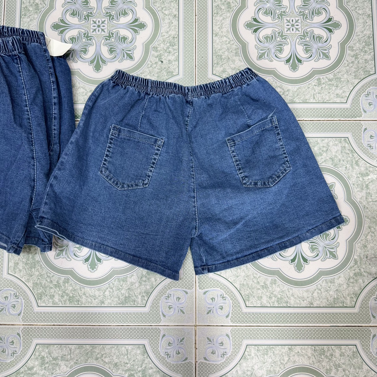 quần đùi sort jean nữ lưng thun mặc nhà (35-51kg)