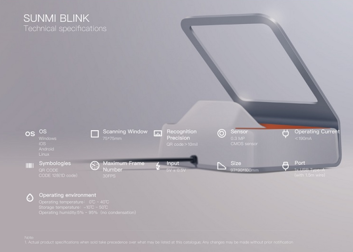 Online Mall - Máy quét mã vạch Sunmi Blink