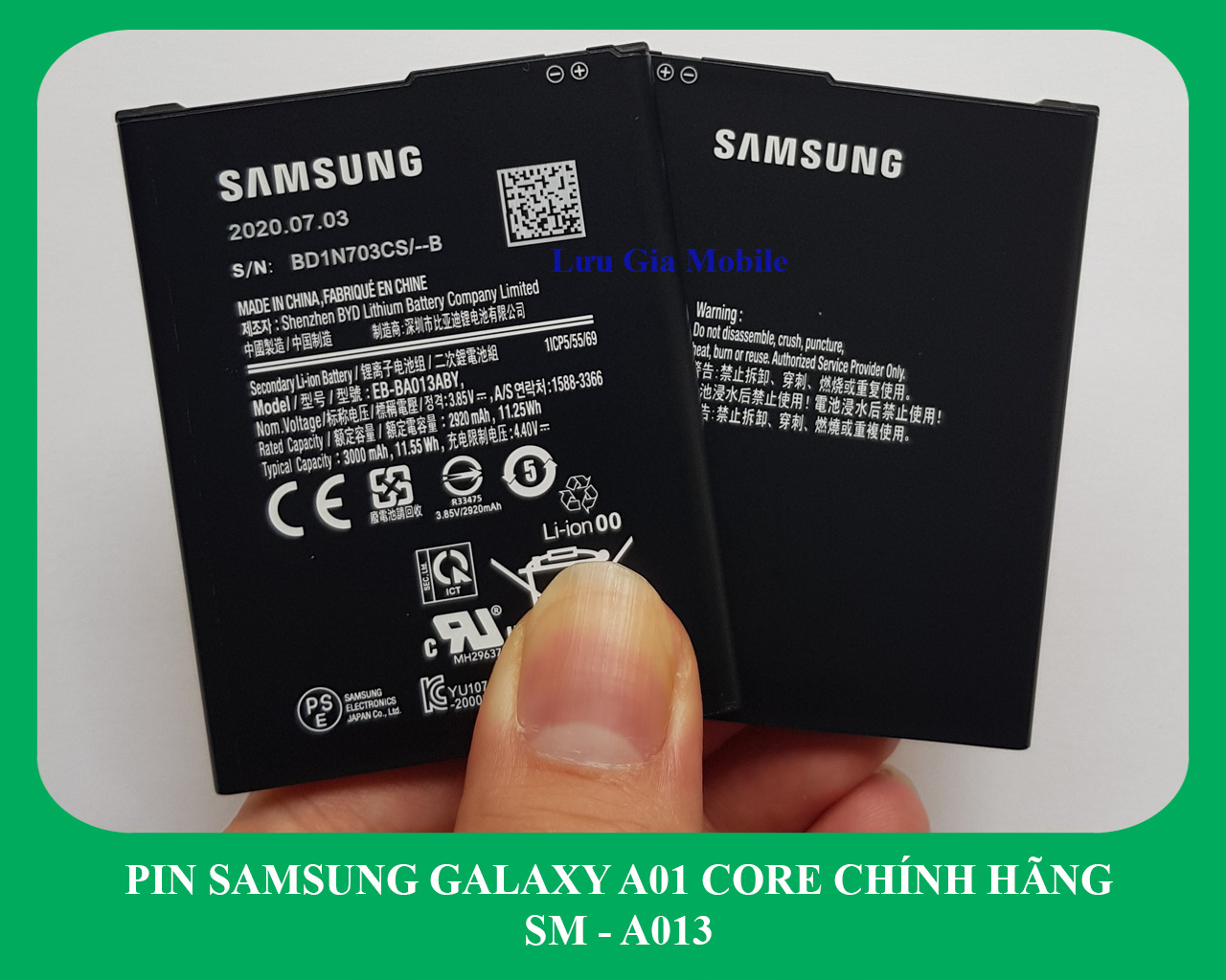 Pin Samsung Galaxy A01 Core công ty A013