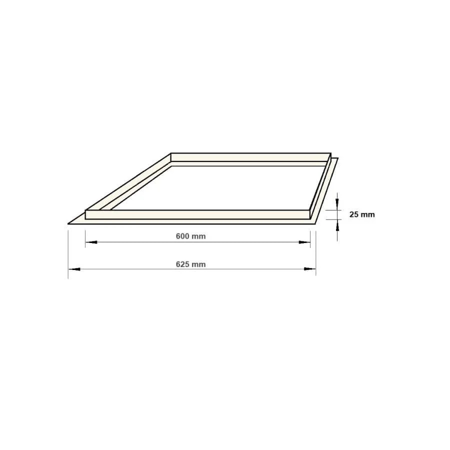 Combo 2 Bộ Khung Gắn Đèn Âm Trần Panel 600x600
