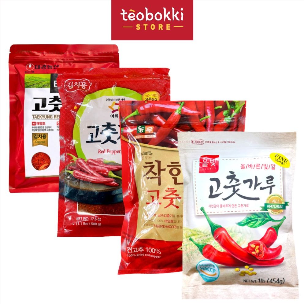 Ớt bột Hàn Quốc vảy, mịn 500g