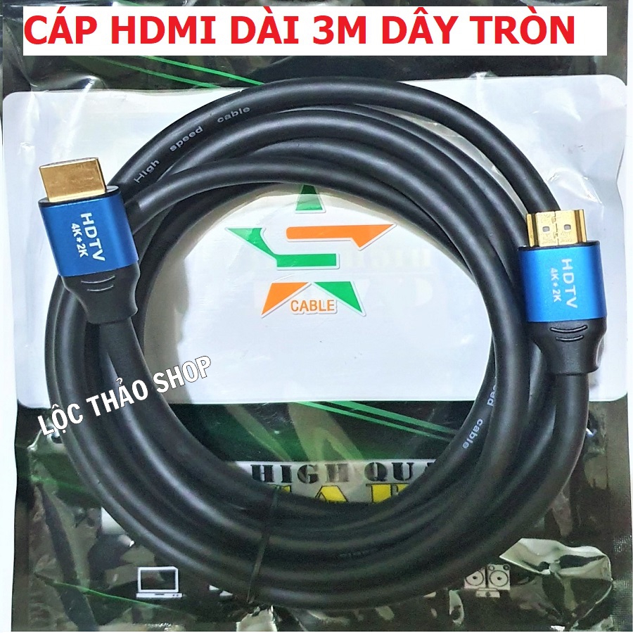 Dây cáp HDMI dài 3M Jstar Full HD Hỗ trợ 3D,4K Siêu nét