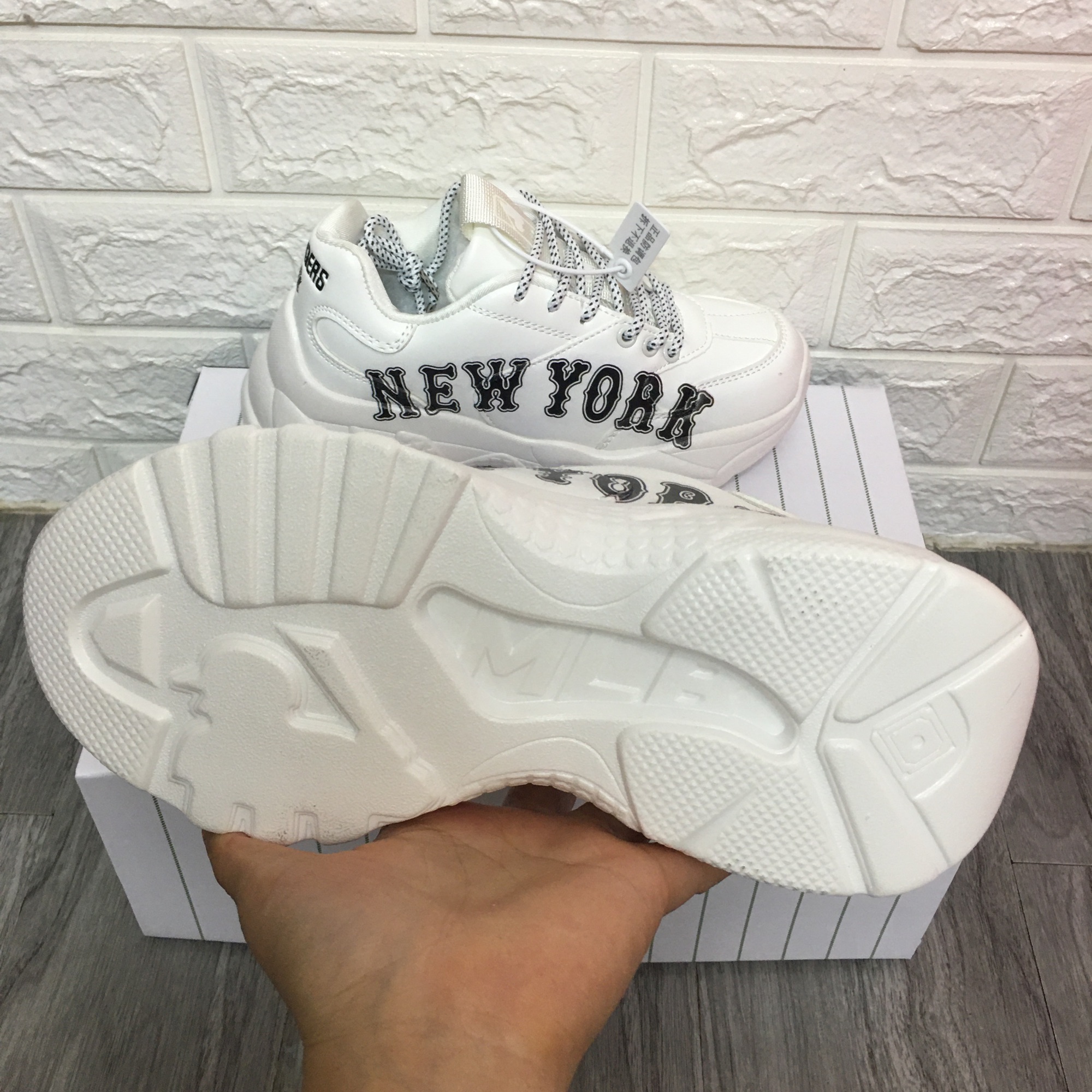 [TẶNG HỘP+BILL+TẤT] Giày thể thao MLB NEWYORK ĐEN
