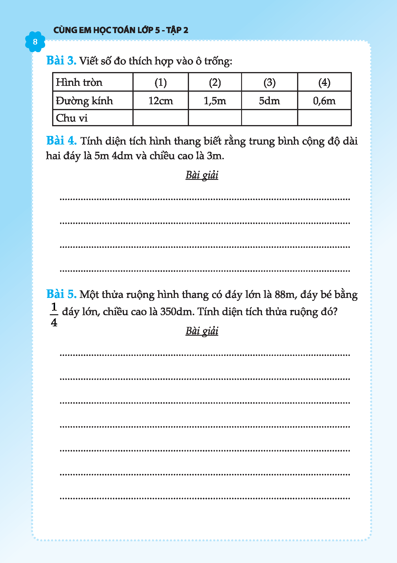 Cùng em học Toán lớp 5 - tập 2( bản màu)