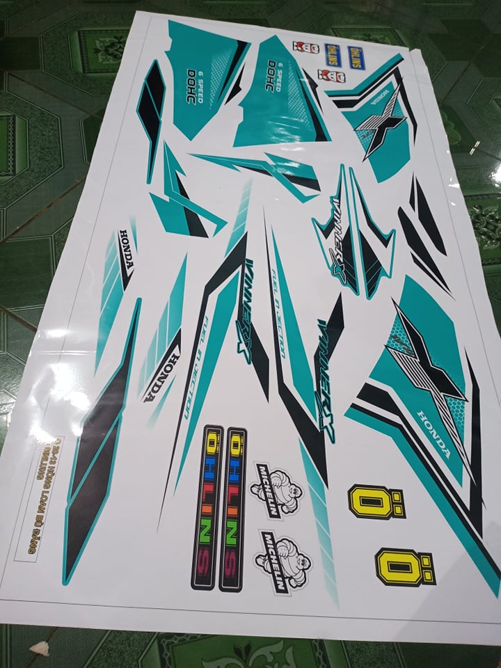Tem rời winner X xe xanh bạc