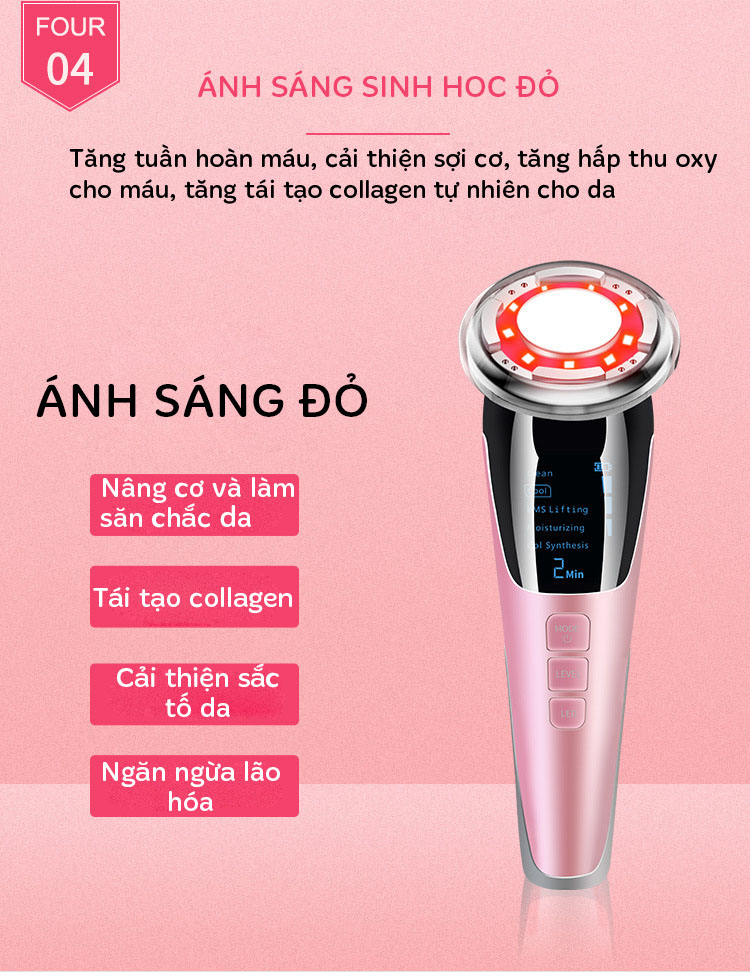 [HCM]Máy Đẩy Tinh Chất Búa Nóng Lạnh Điện Di Đa Chức Năng Chăm Sóc Da Mặt D818-Thế Hệ Mới 2021