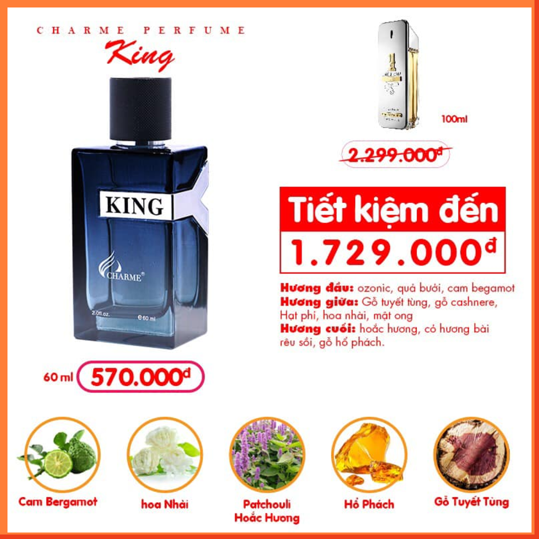 [HCM][ Chính Hãng] Nước Hoa Dành Cho Nam King (60ml)