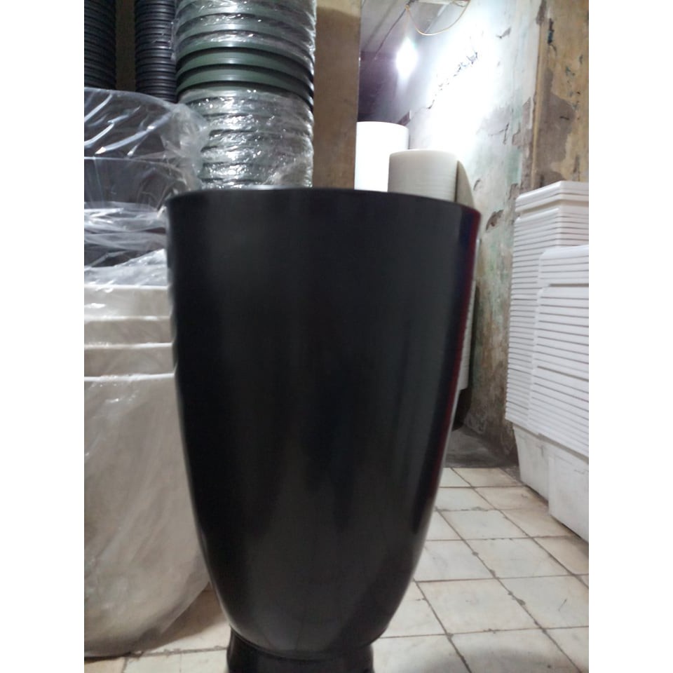 Combo 5 chậu bom size trung mau đen chậu
