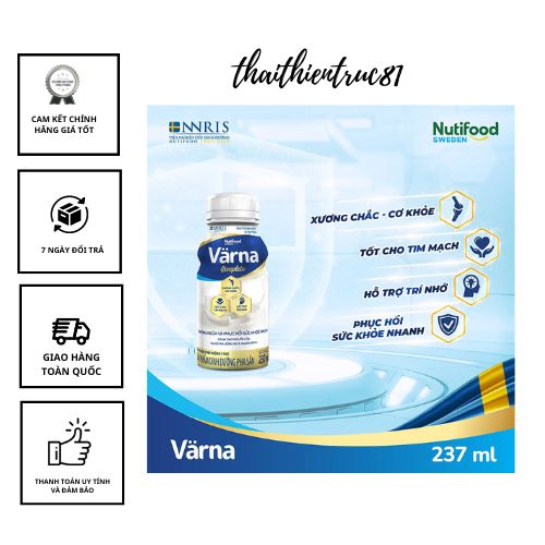 [ HOÀN TIỀN 10% ]Lốc 6 Chai Sữa Bột Pha Sẵn Varna 237ml