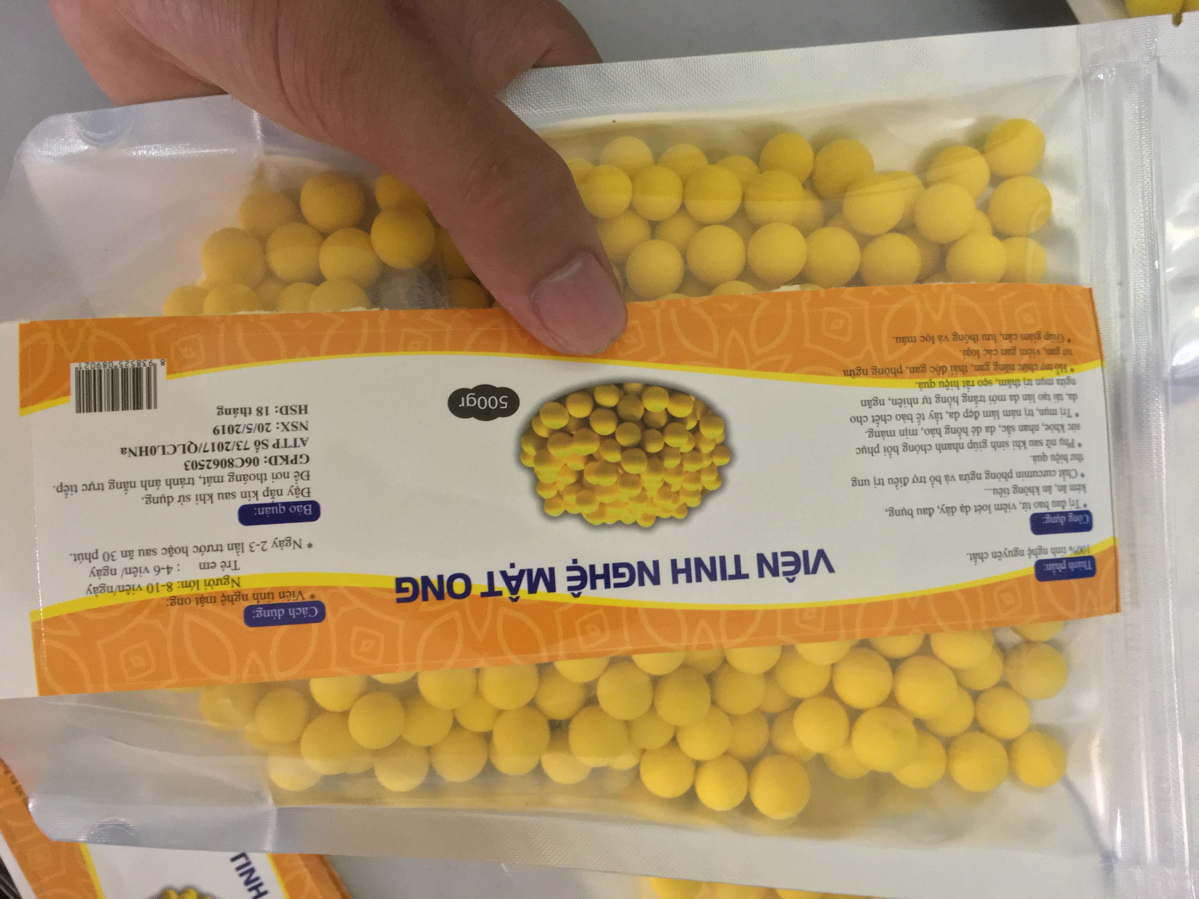 Viên nghệ mật ong ( đóng túi zíp 500g )