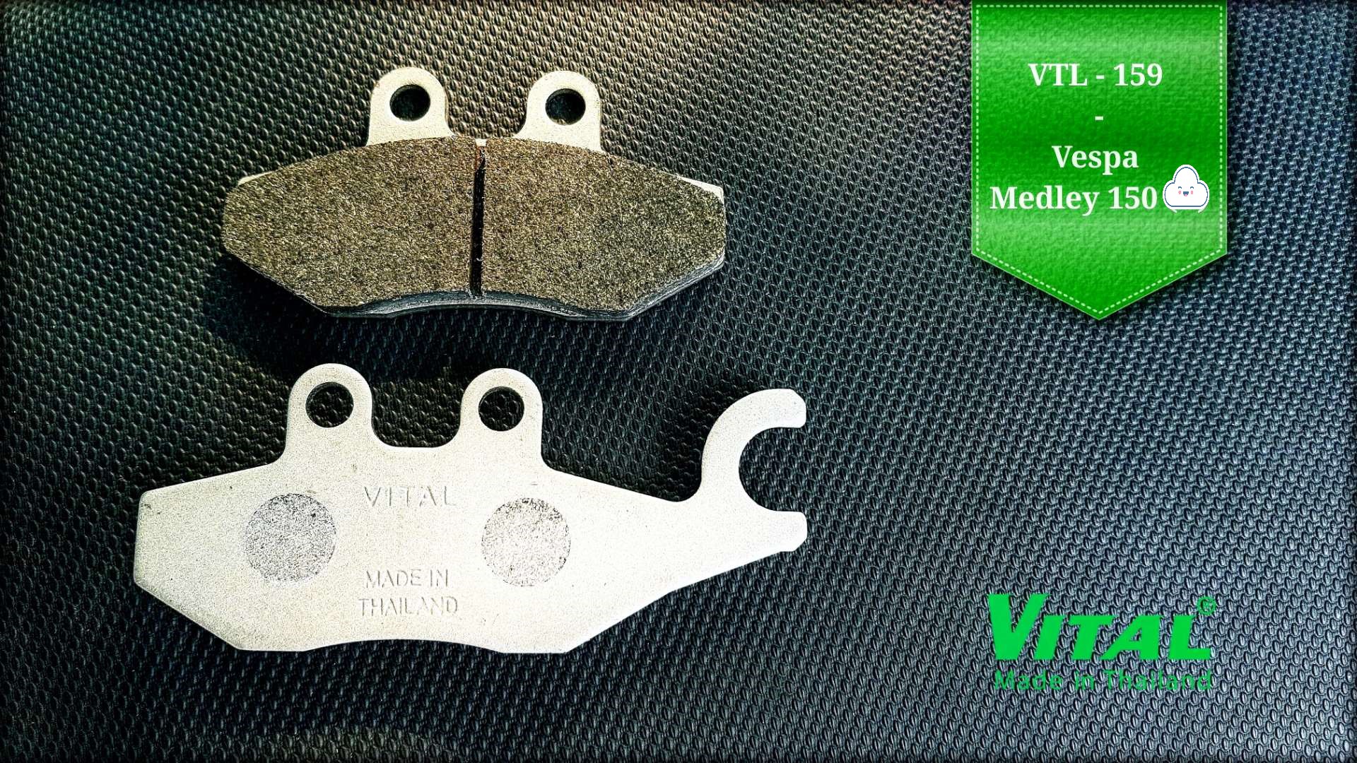 Bố thắng đĩa sau Vespa Medley 125-150 /piago Vespa Beverly 125 3vie bánh sau hiệu Vital chính hãng thái lan