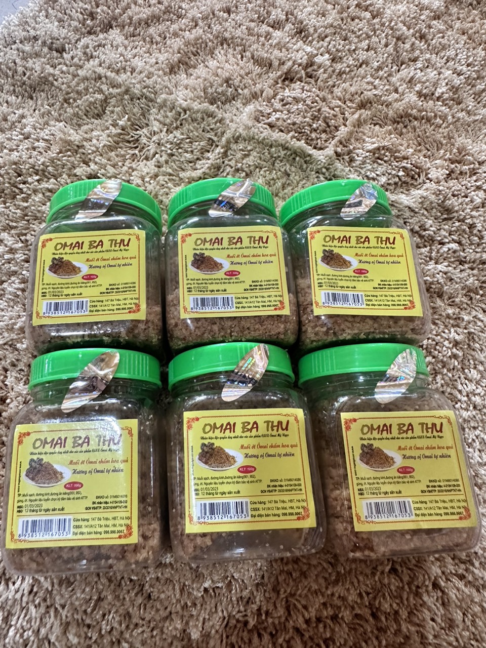 Muối ớt Ô mai Ba Thu lọ 100g