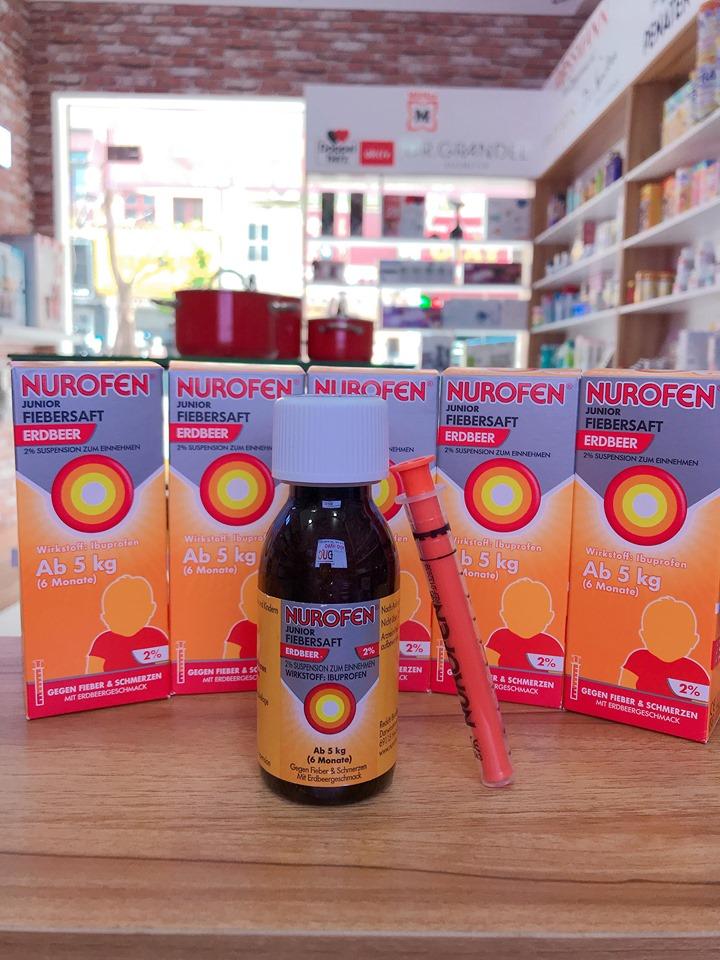 Siro hạ sốt kháng viêm Đức Nurofen 2%