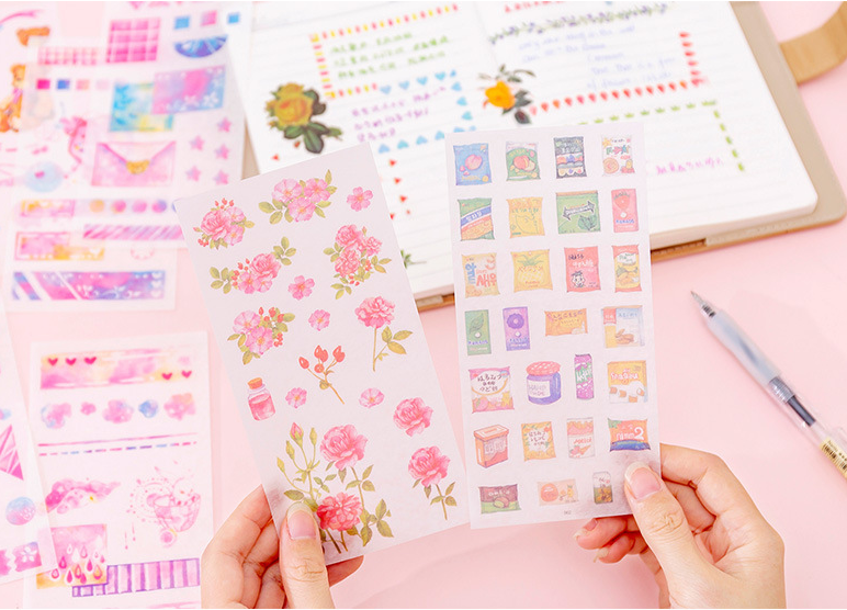 Set 6 Tấm Sticker Dán THỜI TIẾT Trang Trí Sổ Tay