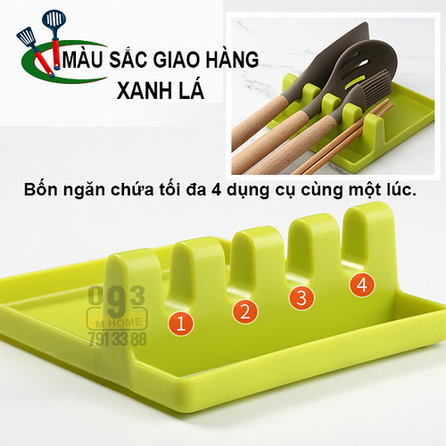 Giá Đỡ Để Gác Vung Nồi Thìa Thớt Dao, Giá Kê Vung Gác Muôi Bằng Nhựa Chịu Nhiệt