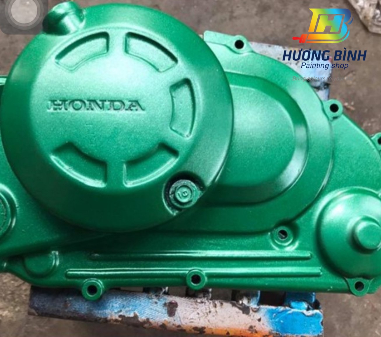 Sơn xịt Samurai màu Xanh Ngọc Bích - 1380 (cần sử dụng cùng nền màu Bạc mới lên được màu chuẩn và đẹp)