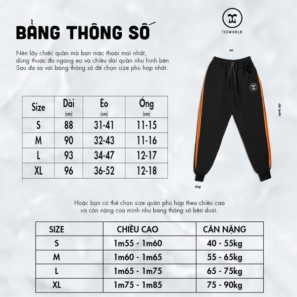 Quần Spandex Joggers Nam Nữ Unisex