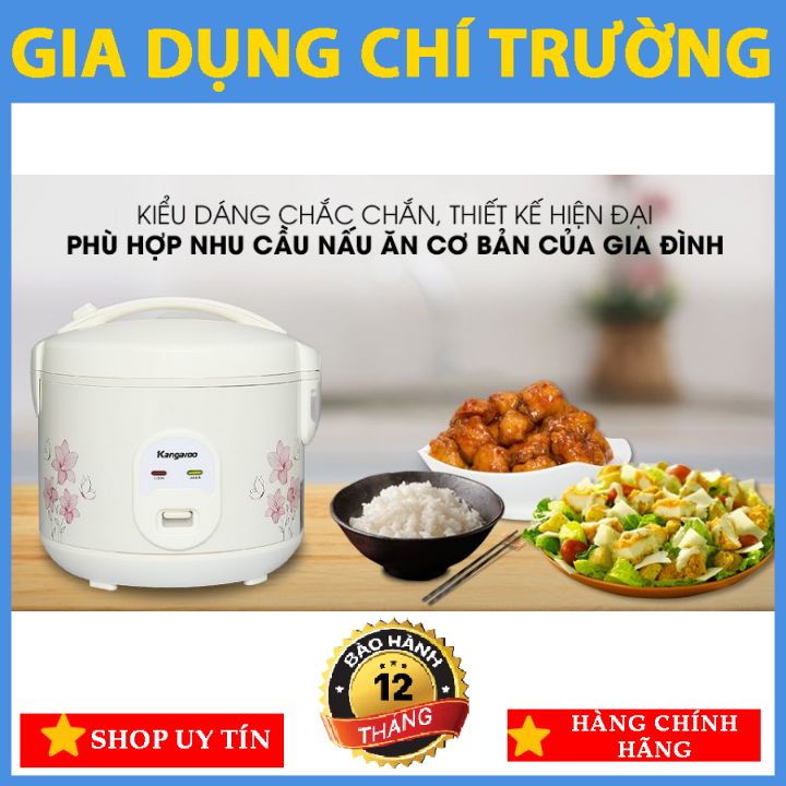 [NỒI CƠM ĐIỆN NẮP GÀI] Kangaroo KG12RC1 1.2 lít