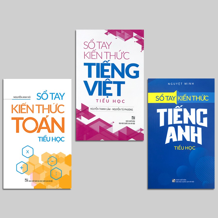 Sách  Sổ tay kiến thức Toán + Tiếng Việt + Tiếng Anh dành cho học sinh Tiểu học