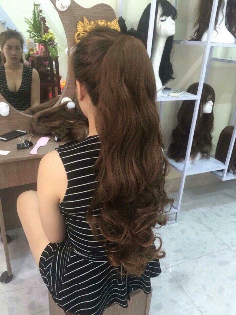 Tóc giả cột ❤️FREESHIP 50k❤️ Tóc giả cột xoăn lọn to- m108